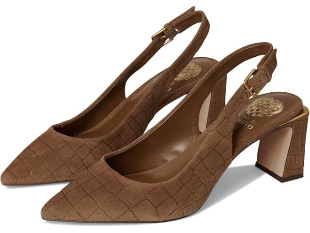 (取寄) ヴィンスカムート レディース ハムデン バックル スリングバック ポンプ Vince Camuto women Hamden Buckle Slingback Pump Fawn