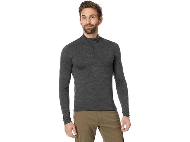 (取寄) スマートウール メンズ クラシック オール-シーズン メリノ ベース レイヤー 1/4 ジップ Smartwool men Smartwool Classic All-Season Merino Base Layer 1/4 Zip Iron Heather