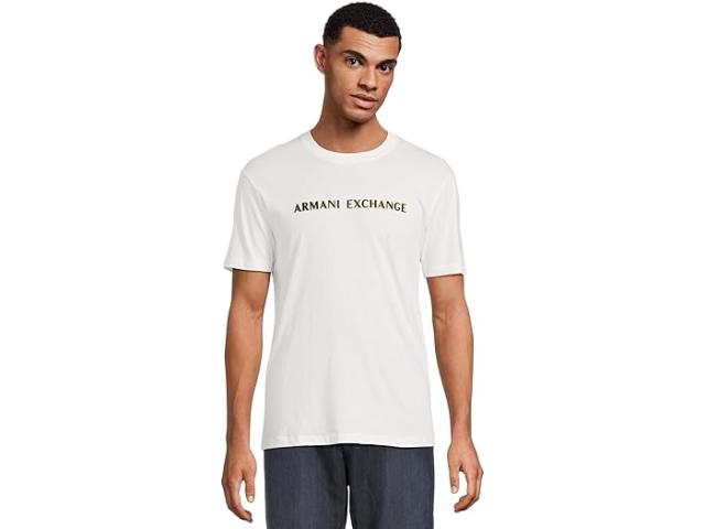(取寄) アルマーニエクスチェンジ メンズ エクス S ロゴ フロッキング T-シャツ Armani Exchange men Armani Exchange Aix Armani ExchangeS Logo Flocking T-Shirt Off Whiteの通販は 18,660円