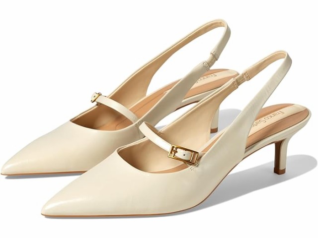 (取寄) フランコ サルト レディース クロエ ポインテッド トゥ スリングバック キトン ヒール Franco Sarto women Franco Sarto Khloe Pointed Toe Slingback Kitten Heel Panna White Leatherの通販は 40,950円
