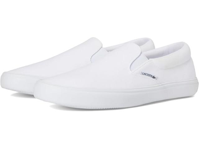 (取寄) ラコステ メンズ スリッポン ベース スニーカー Lacoste men Slip-On Base Sneakers White