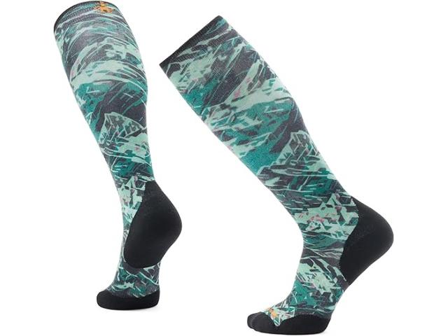 (取寄) スマートウール メンズ スキー ターゲッティド クッション グリーン スロープス プリント オーバー ザ カーフ ソックス Smartwool men Smartwool Ski Targeted Cushion Green Slopes Print Over The Calf Socks Black 10,490円