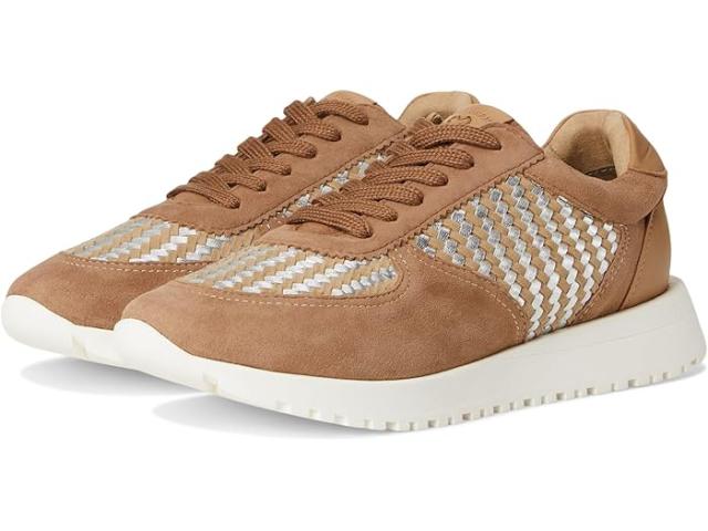 (取寄) ラッキーブランド レディース デヴァ ウーブン レザー スニーカー Lucky Brand women Deva Woven Leather Sneaker Tan