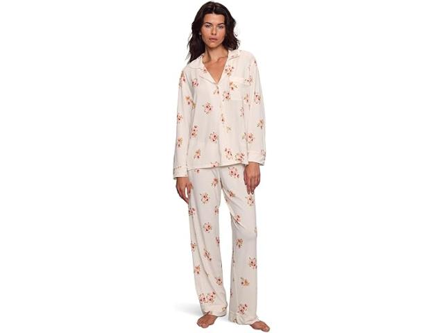 (取寄) エバージェイ レディース ジゼル プリンテッド ロング Pj セット Eberjey women Gisele Printed Long Pj Set Floral Bloom Ivy/Vanilla Cream