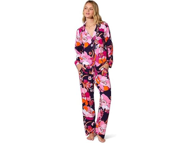 (取寄) ベッドヘッドパジャマズ レディース ロング スリーブ クラシック ストレッチ ジャージ Pj セット Bedhead PJs women Long Sleeve Classic Stretch Jersey Pj Set Floral Medley