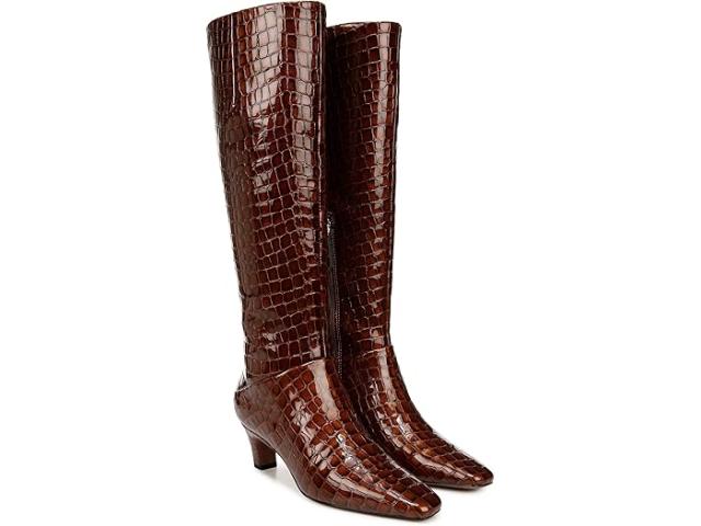 (取寄) フランコ サルト レディース アンドリア ハイ シャフト ブーツ Franco Sarto women Andria High Shaft Boots Brown Croc Print Leather