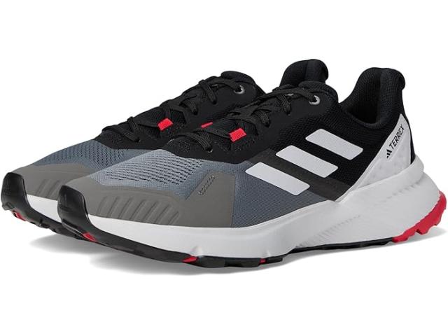 (取寄) アディダス アウトドア メンズ テレックス ソウルストライド トレイル ランニング シューズ adidas Outdoor men Terrex Soulstride Trail Running Shoes Grey/Dash Grey/Pure Rubyの通販は