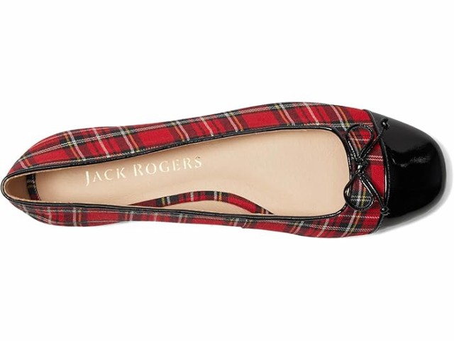 (取寄) ジャック ロジャース レディース ケンリン キャップ トゥ バレエ - Jack Rogers women Jack Rogers Kenlyn Cap Toe Ballet - Plaid/Patent Red Plaid/Blackの通販は