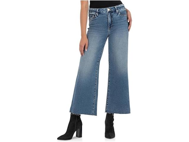 (取寄) カット フロム ザ クロス レディース メグ ハイライズ ファブ AB ワイド レッグ ロー ヘム KUT from the Kloth women Meg High-Rise Fab Ab Wide Leg Raw Hem Toughness