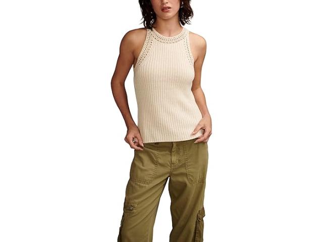 (取寄) ラッキーブランド レディース ニット リブ セーター タンク Lucky Brand women Lucky Brand Knit Rib Sweater Tank Tofuの通販は
