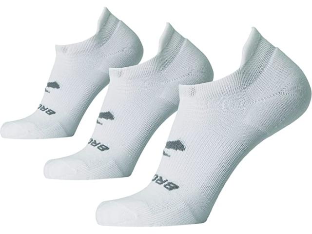 (取寄) ブルックス ラン-イン ノー ショー ソックス 3-パック Brooks Brooks Run-In No Show Socks 3-Pack White
