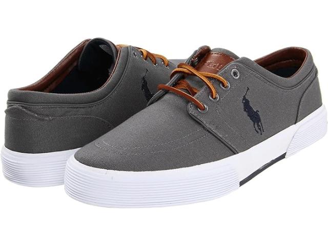 (取寄) ラルフローレン メンズ ファクソン ロートップ キャンバス スニーカー Polo Ralph Lauren men Polo Ralph Lauren Faxon Low-Top Canvas Sneaker Greyの通販は 20,270円