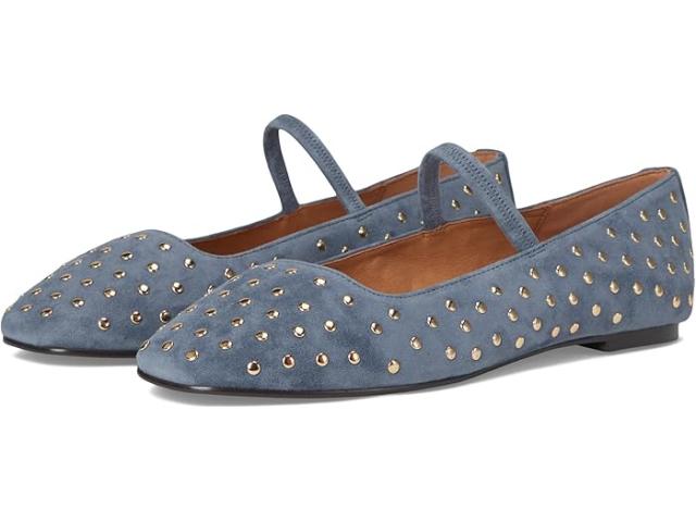(取寄) メイドウェル レディース グレタ エラスティック メアリー ジーン - スエード w スタッズ Madewell women Greta Elastic Mary Jane - Suede W Stud Basalt Blue