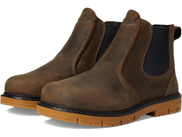 (取寄) キーン ユーティリティ メンズ サン ジョゼ プル-オン ブーツ (アルミニウム トゥ) KEEN Utility men San Jose Pull-On Boot (Aluminum Toe) Cascade Brown/Gum