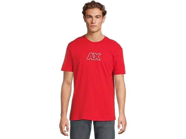 (取寄) アルマーニエクスチェンジ メンズ ヘビー コットン ジャージ T-シャツ Armani Exchange men Heavy Cotton Jersey T-shirt Haute Red