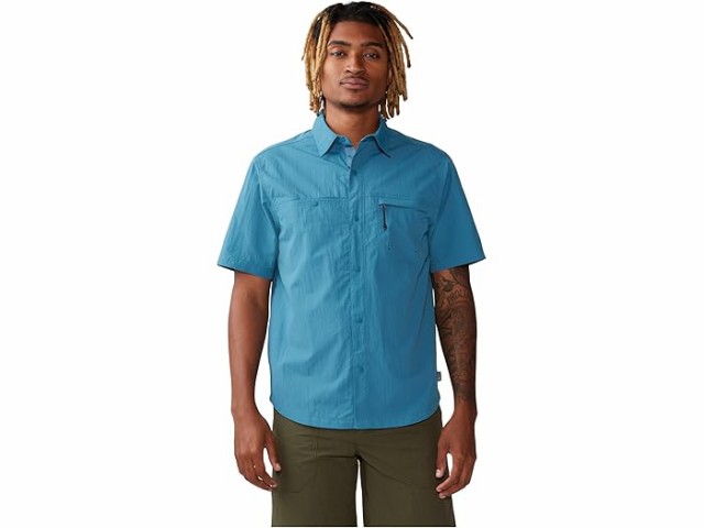 (取寄) マウンテンハードウェア メンズ ストライダー ショート スリーブ シャツ Mountain Hardwear men Stryder Short Sleeve Shirt Caspianの通販は