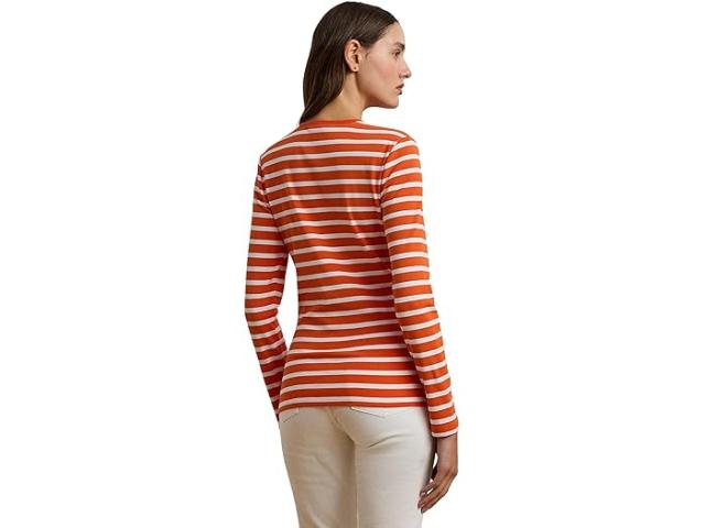 取寄) ローレン ラルフローレン レディース ストライプド ストレッチ