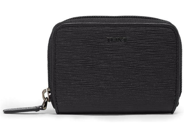 (取寄) トゥミ ジップ アラウンド カード ケース Tumi Zip Around Card Case Black Embossed