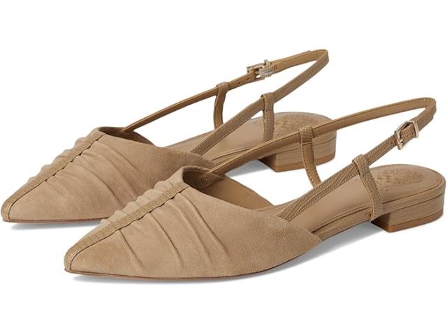 (取寄) ヴィンスカムート レディース アグネス トゥ スリングバック フラッツ ミュールズ Vince Camuto women Agnes Bunched Toe Slingback Flat Mules Tortilla