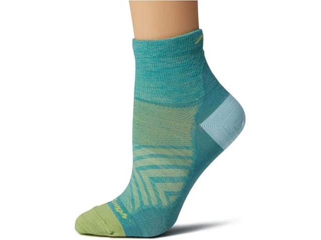 (取寄) ダーンタフバーモント レディース ラン 1/4 ウルトラ-ライトウエイト Darn Tough Vermont women Run 1/4 Ultra-Lightweight Aqua