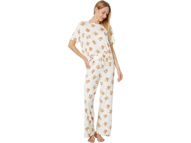 (取寄) ハニーデュー インティメイト レディース オール アメリカン Pj セット Honeydew Intimates women All American PJ Set Ivory Waffles