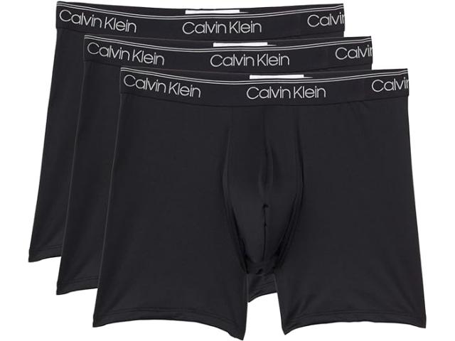 (取寄) カルバンクライン アンダーウェア メンズ ミクロ ストレッチ ボクサー ブリーフ 3-パック   Underwear men   Underwear Micro Stretch Boxer Brief 3-Pack Black