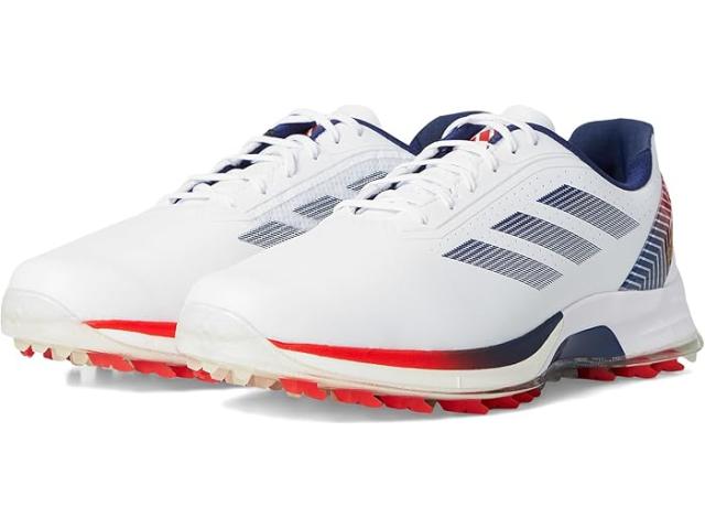 (取寄) アディダス ゴルフ メンズ アディゼロ ZG ライダー スパイクレス ゴルフ シューズ adidas Golf men Adizero Zg Ryder Spikeless Golf Shoes Footwear White/Dark Blue/Red