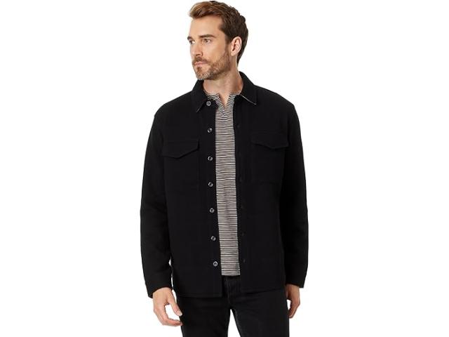 (取寄) ヴィンス メンズ シャツ ジャケット Vince men Vince Shirt Jacket Black/Medium Heather Greyの通販は 84,880円