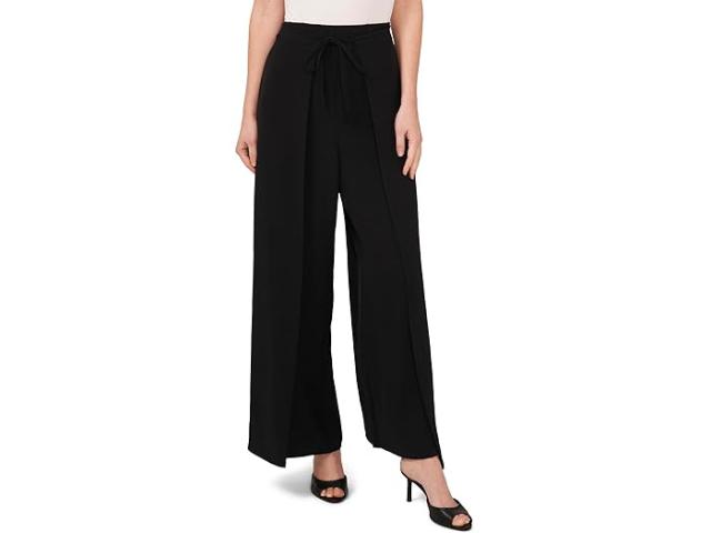 (取寄) シーシー レディース サイド オーバーラップ セルフ タイ パンツ CeCe women Side Overlap Self Tie Pants Rich Black