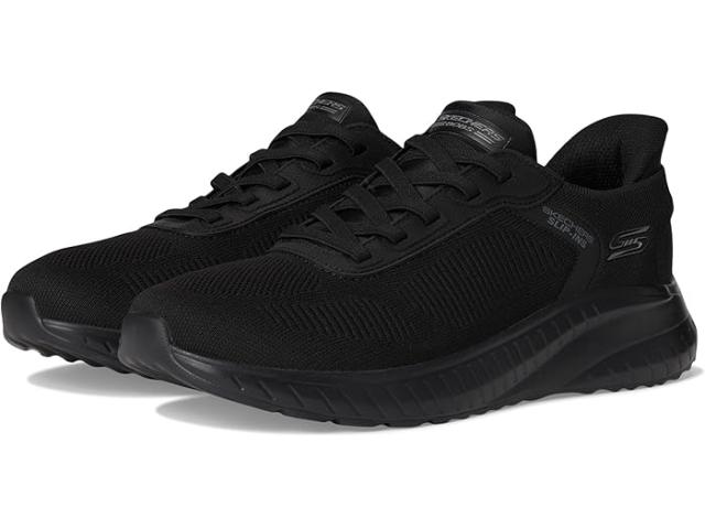 (取寄) ボブス スケッチャーズ メンズ ハンズ フリー スリップ-インス スクアッド カオス - ソリッド ステップ BOBS from SKECHERS men Hands Free Slip-Ins Squad Chaos - Solid Step Black/Black