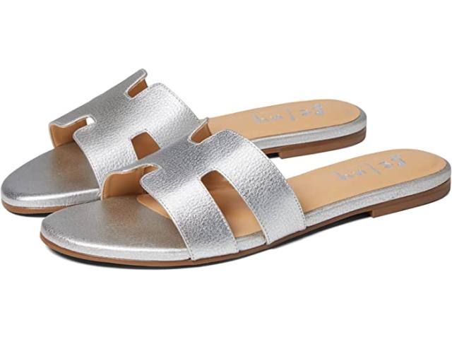 (取寄) フレンチ ソール レディース アリバイ サンダル French Sole women  Alibi Sandal Silver llic Pebble