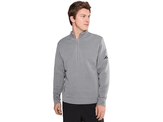 (取寄) アディダス ゴルフ メンズ アルティメット365 DWR テクスチャー クォーター-ジップ プルオーバー adidas Golf men Ultimate365 DWR Textured Quarter-zip Pullover Grey Three