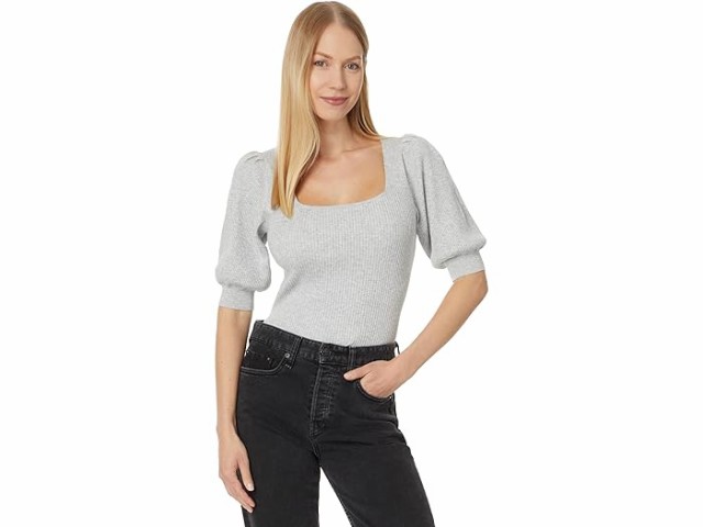 (取寄) リラ P レディース フル スリーブ スクエア ネック セーター Lilla P women Lilla P Full Sleeve Square Neck Sweater Heather Greyの通販はニット・セーター