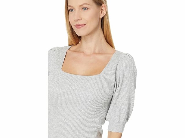 (取寄) リラ P レディース フル スリーブ スクエア ネック セーター Lilla P women Lilla P Full Sleeve Square Neck Sweater Heather Greyの通販は