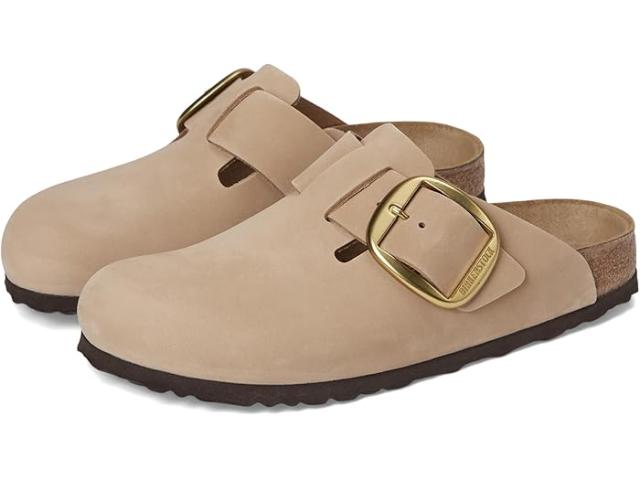 (取寄) ビルケンシュトック レディース ボストン ビッグ バックル - ヌバック レザー Birkenstock women Boston Big Buckle - Nubuck Leather Sandcastle