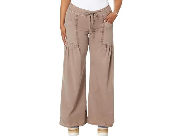 (取寄) XCVI レディース ウィローウィー ワイド レッグ ストレッチ ポプリン パンツ XCVI women Willowy Wide Leg Stretch Poplin Pant Minkの通販は