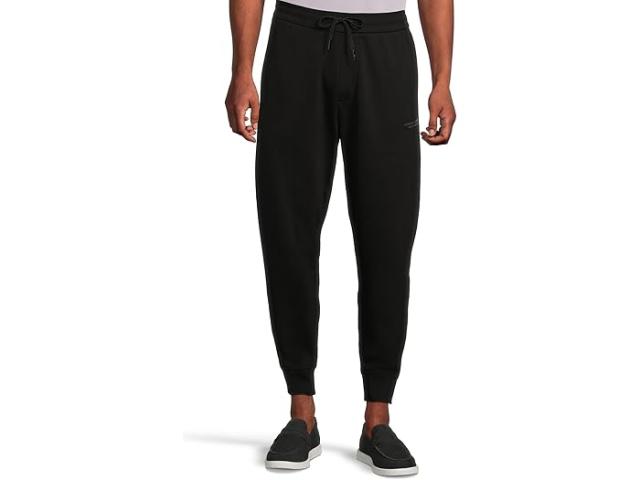 (取寄) アルマーニエクスチェンジ メンズ ミラノ / ニュー ヨーク ロゴ ドローストリング ジョガーズ Armani Exchange men Milano/New York Logo Drawstring Joggers Black