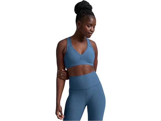 (取寄) ビヨンドヨガ レディース スペースダイ リフト ユア スピリッツ ミディアム サポート ブラ Beyond Yoga women Spacedye Lift Your Spirits Medium Support Bra Washed Denim