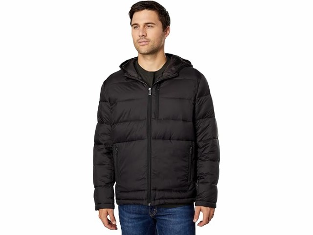 (取寄) コールハーン メンズ フーデット ナイロン ジャケット Cole Haan men Cole Haan Hooded Nylon Jacket Blackの通販は