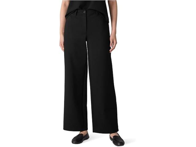 (取寄) アイリーン フィッシャー レディース ウォッシャブル フレックス ポンテ ワイド フル レングス トラウザー Eileen Fisher women Washable Flex Ponte Wide Full Length Trouser Black