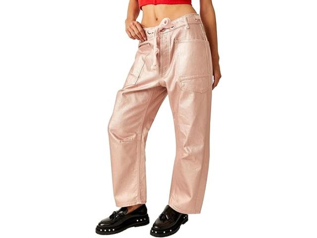 (取寄) フリーピープル レディース モキシー メタリック ロウ スラング Free People women Moxie Metallic Low Slung Bubblegumの通販は 29,283円