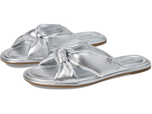 (取寄) マイケルコース レディース エレナ フラッツ スライド MICHAEL Michael Kors women Elena Flat Slide Silver