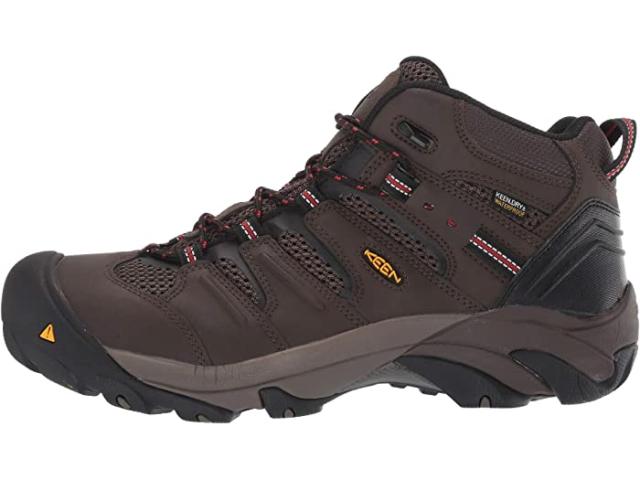 (取寄) キーン ユーティリティ メンズ ランシング ミッド ウォータープルーフ スティール トゥ KEEN Utility men  Lansing Mid Waterproof Steel Toe Cascade Brown/Brindleの通販は