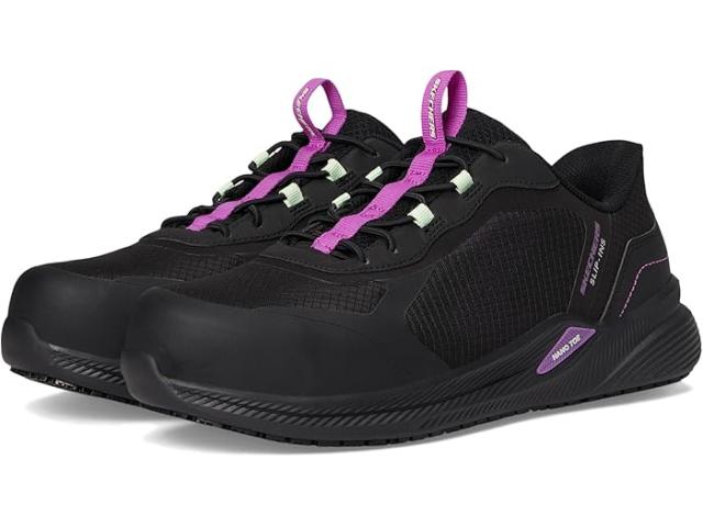 (取寄) スケッチャーズ ワーク レディース カービックス - カーボン ナノ コンプ トゥ SKECHERS Work women Carbix - Yunia Carbon Nano Comp Toe Black
