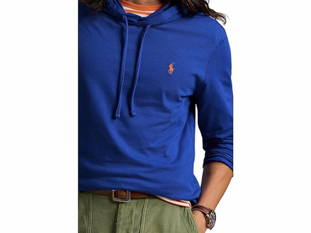 (取寄) ラルフローレン メンズ ジャージ フーデット T-シャツ Polo Ralph Lauren men Polo Ralph Lauren Jersey Hooded T-Shirt Blue Saturnの通販は