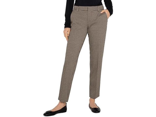 (取寄) リバプールロサンゼルス レディース ケルシー ミッドライズ トラウザー チェック プレイド ニット Liverpool Los Angeles women Kelsey Mid-Rise Trouser Check Plaid Knit Blk/Tan Check