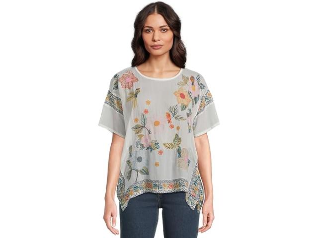 (取寄) ジョニー ワズ レディース ブラウザ Johnny Was women Mariafe Blouse White