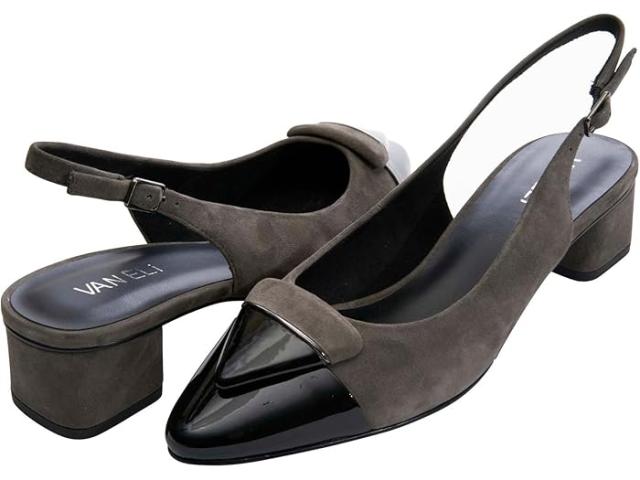(取寄) ヴァネリ レディース ロミー Vaneli women Vaneli Lomie Grey Suede/Black Patentの通販は 19,300円