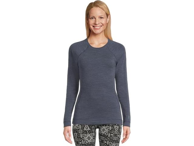 (取寄) スマートウール レディース クラシック サーマル メリノ ベース レイヤー クルー Smartwool women Classic Thermal Merino Base Layer Crew Nightfall Blue Heather