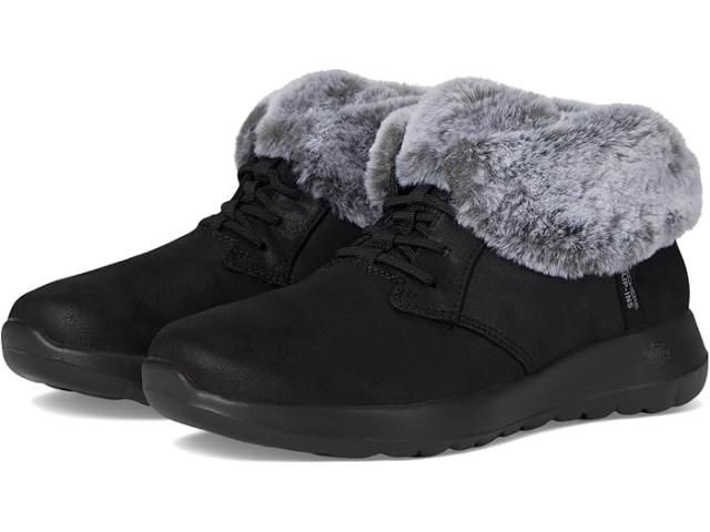 (取寄) スケッチャーズ レディース オン-ザ-ゴー ジョイ - コージー チャーム ハンズ フリー スリップインズ SKECHERS women On-The-Go Joy - Cozy Charm Hands Free Slip-Ins Black/Grey